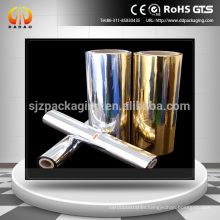 12mic 18mic Gold Silver coated metallized Pet Film Used For Gravure